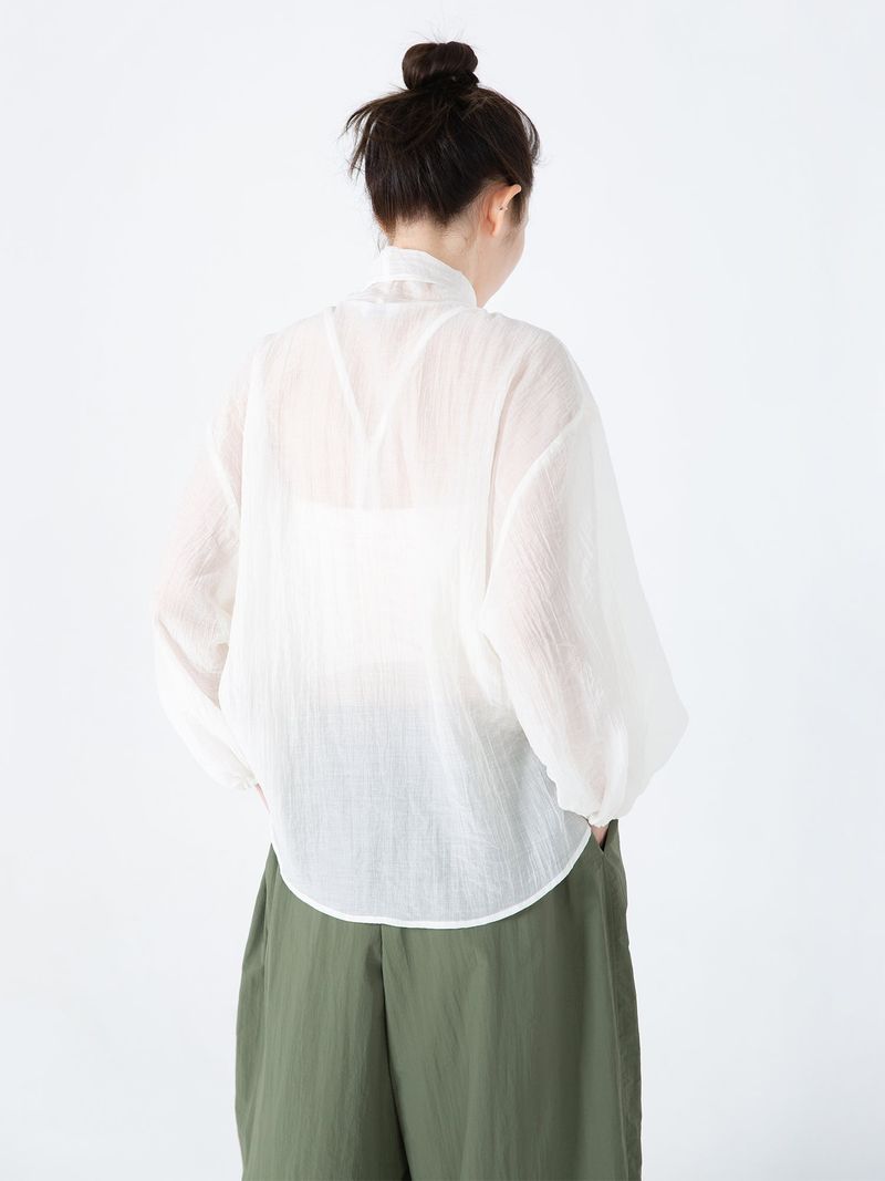Ribbon Tie Blouse (White)