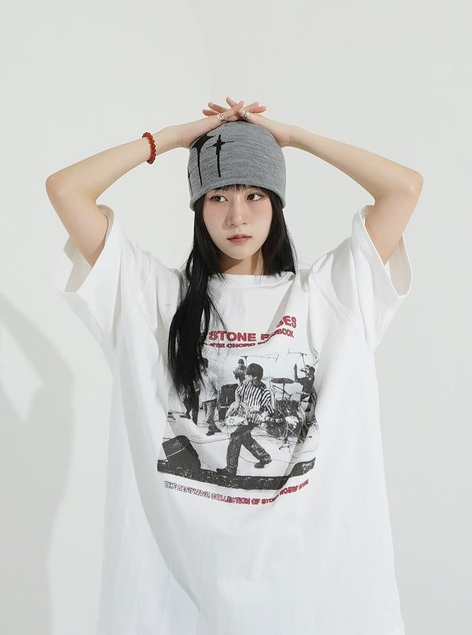 Digital band half t-shirt