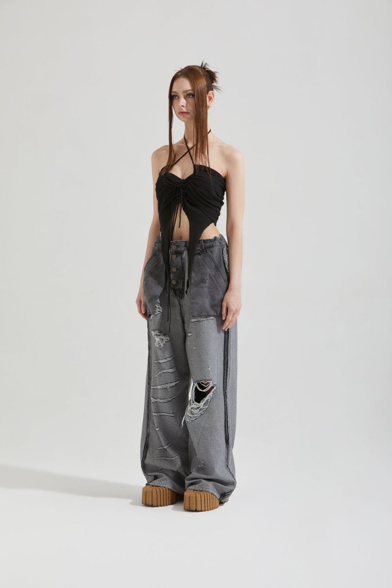 OUT FLAGE PANTS-BK