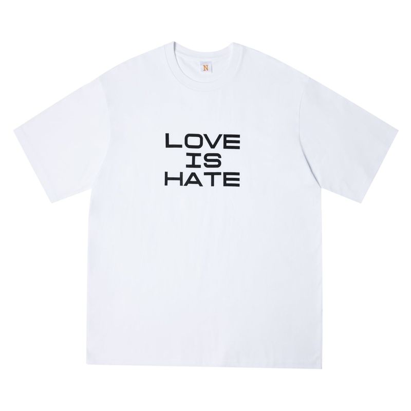 LOVE IS HATE TEE WHITE