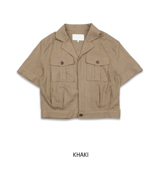 Saffy Linen Two Pocket Crop Jacket