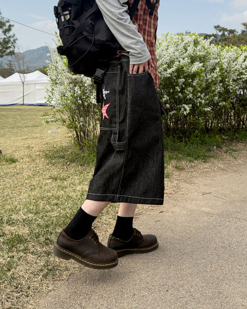 Stel Patch Bermuda Denim Pants
