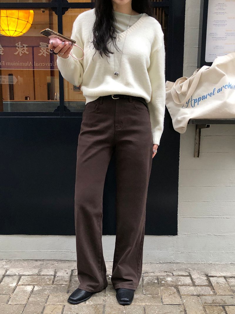 [MADE] FIFTY WOOL V-NECK KNIT