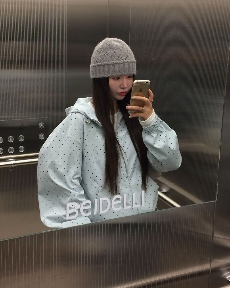 Milly Dot Hooded Windbreaker