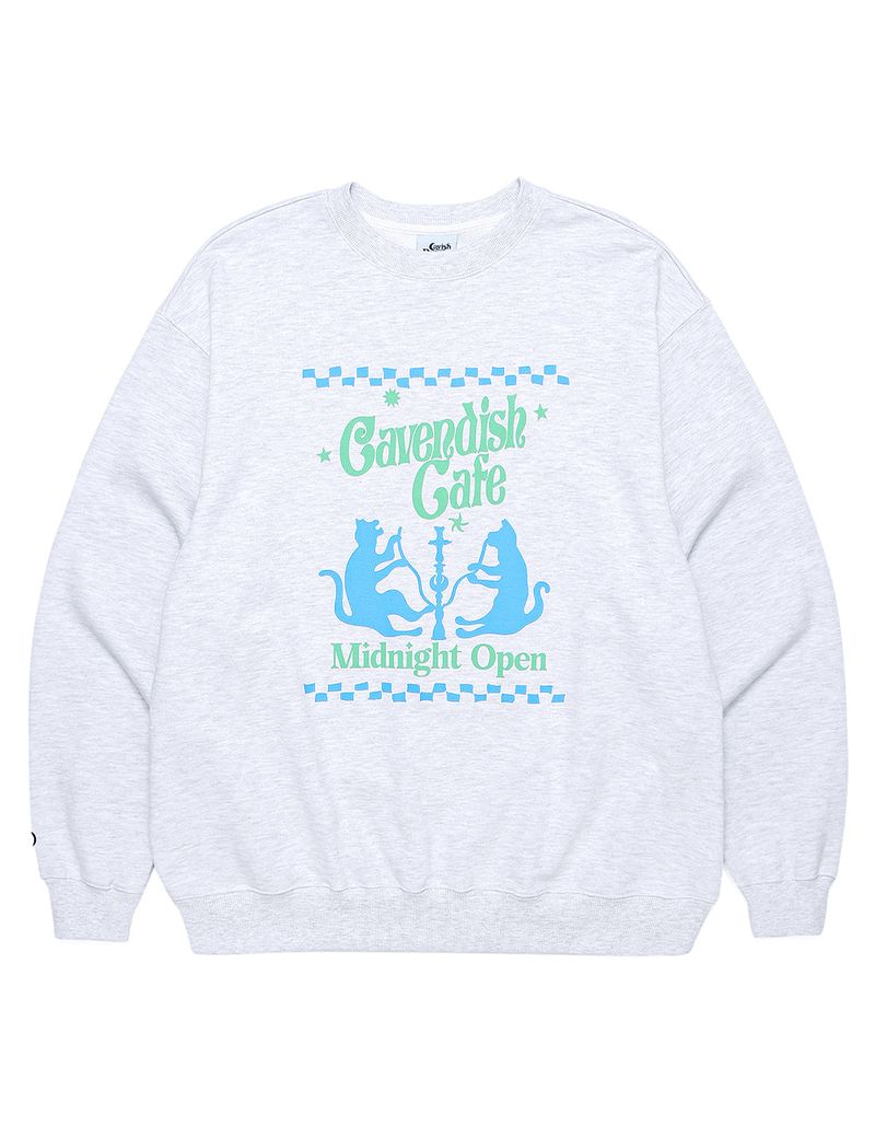 cavish（カビシ）の「CAVENDISH CAFE SWEATSHIRT LIGHT GREY(CV2CFUM464A)（Tops）」