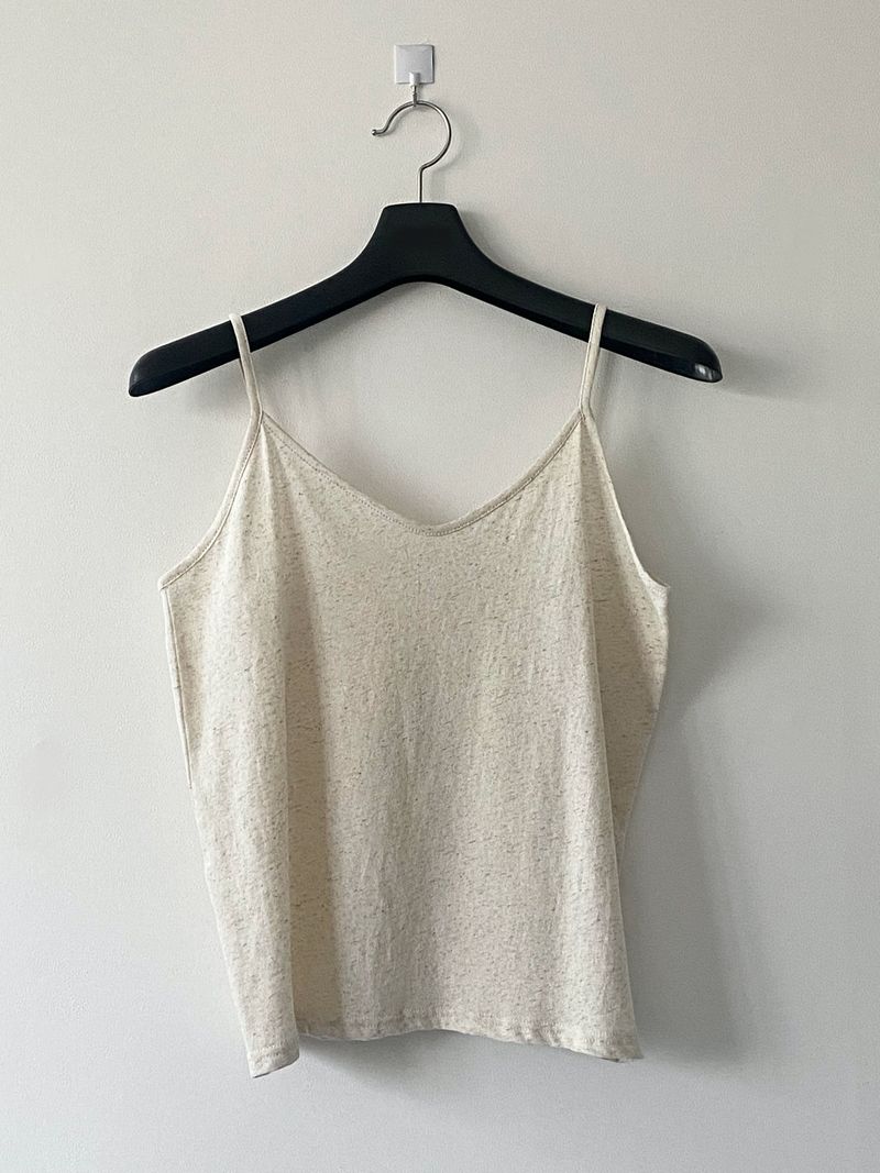 Natural linen sleeveless