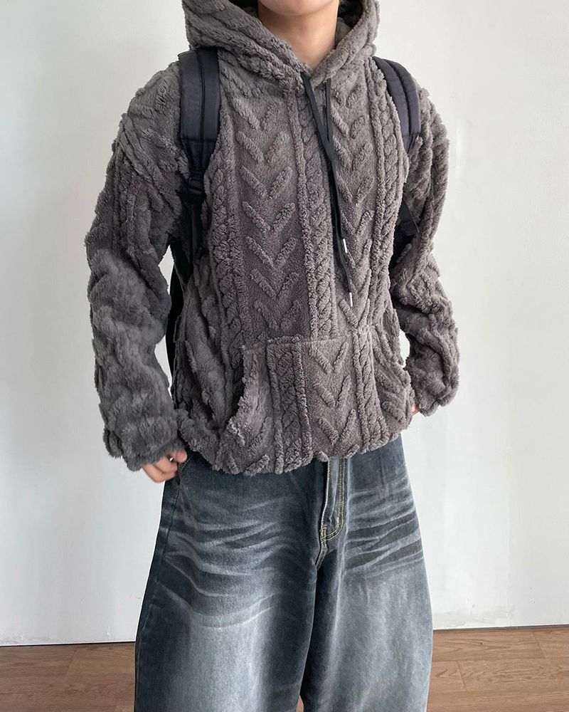 Cable Fleece Hoodie