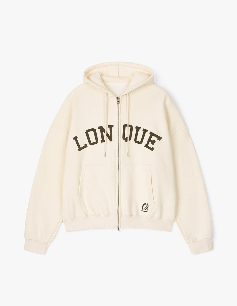 LONQUE HOOD ZIP-UP (IVORY)
