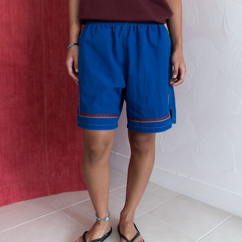 Marina stripe shorts / Cobalt