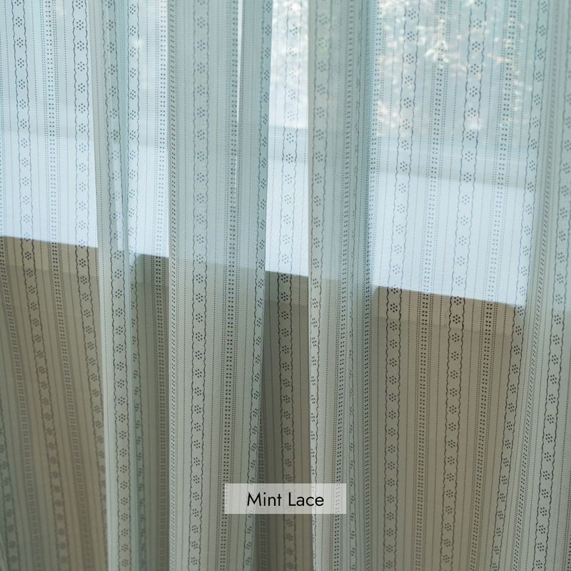 Retro Patterned Chiffon Door Curtain - L size