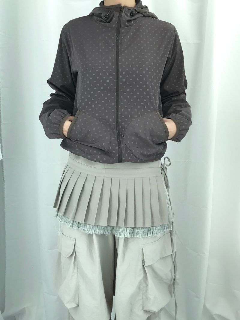 Soft terry dot windbreaker