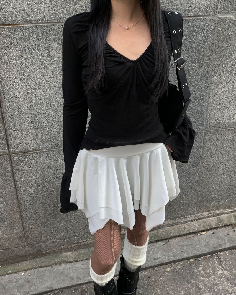 Flare cancan skirt