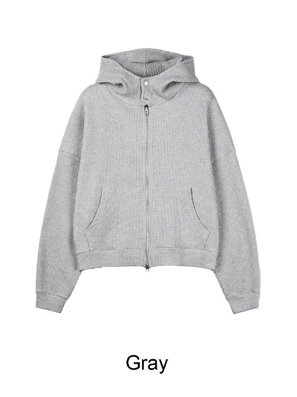 Fron Waffle Burton Hood Zip-Up