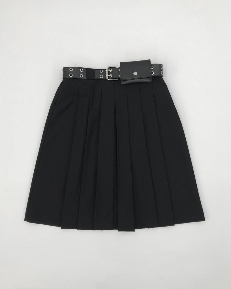 YWD PLEATS SKIRT + BELT (2color)