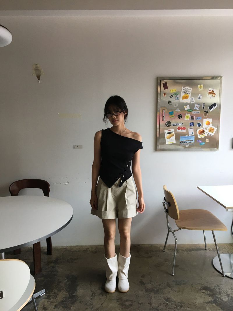 Chunky linen boots (1color)