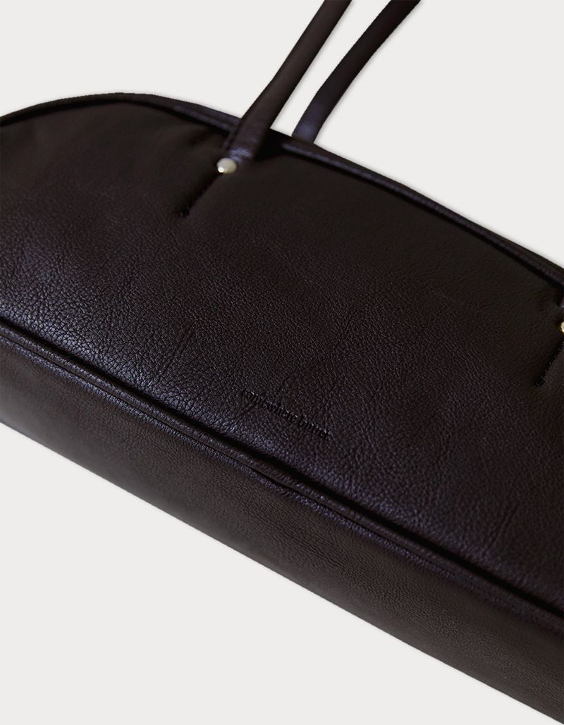 demi baguette bag - dark brown