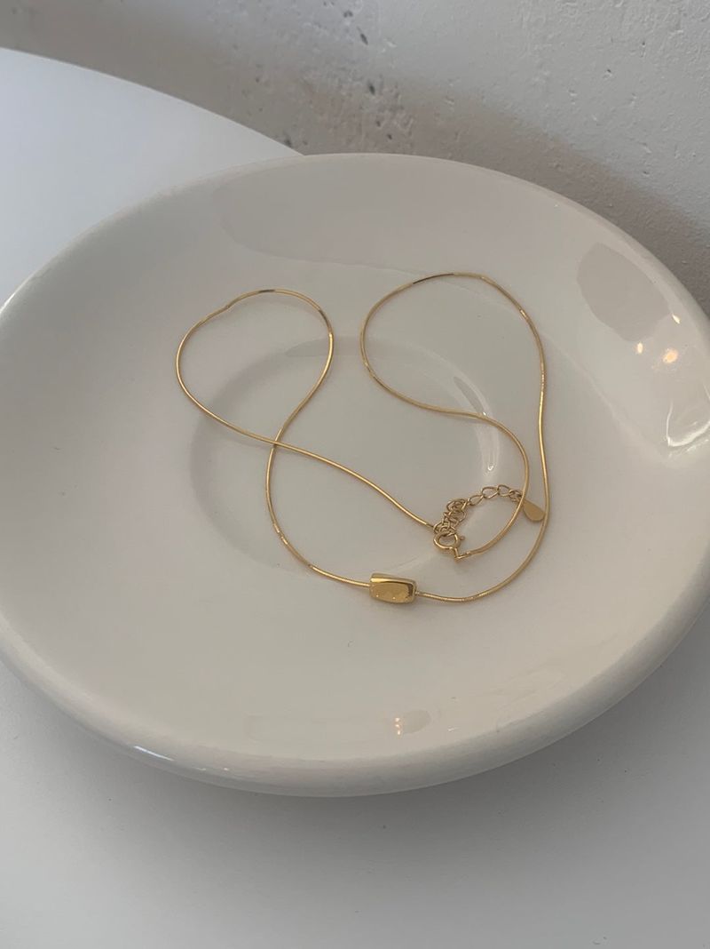  (silver925) シルキービーンネックレス *gold