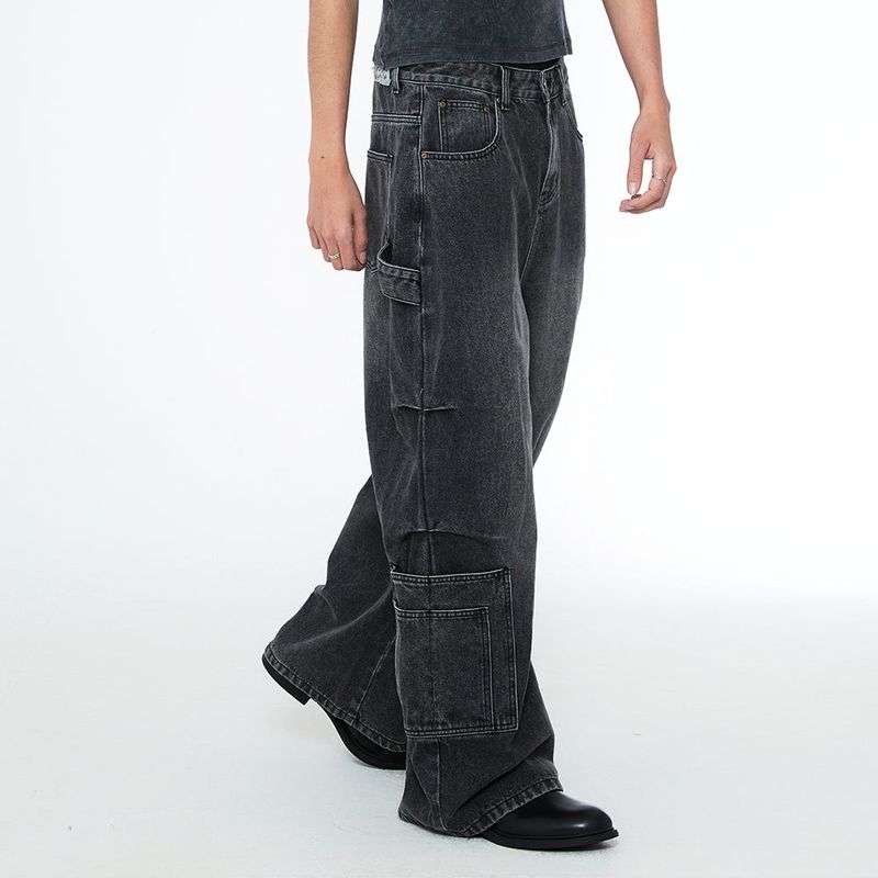 Sserpe（セルぺ）の「Multi Pocket Carpenter Wide Denim Pants Charcoal（Pants）」