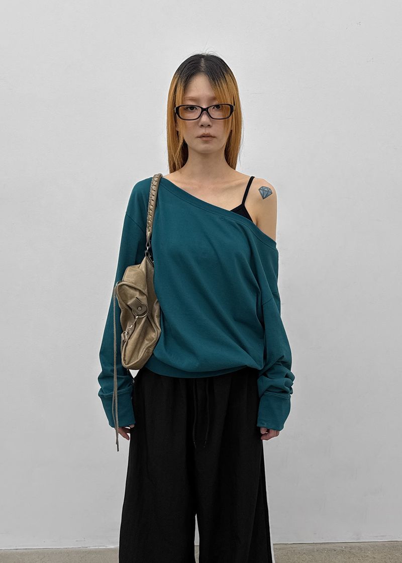 BLACKUP（ブラックアップ）の「[MADE] Kikoon Boat Neck Oversized Long Sleeve Tee（Tops）」
