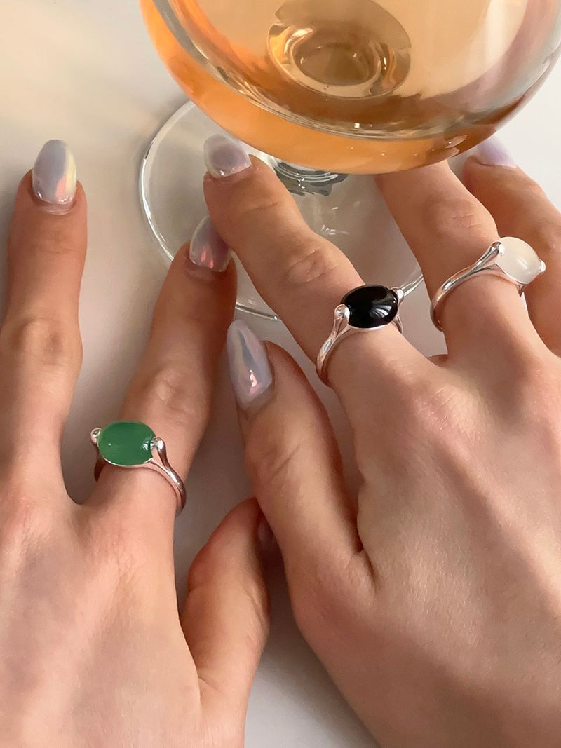 MOSXE（モスクス）の「[92.5 silver] Point big stone ring (3color)（Accessories）」