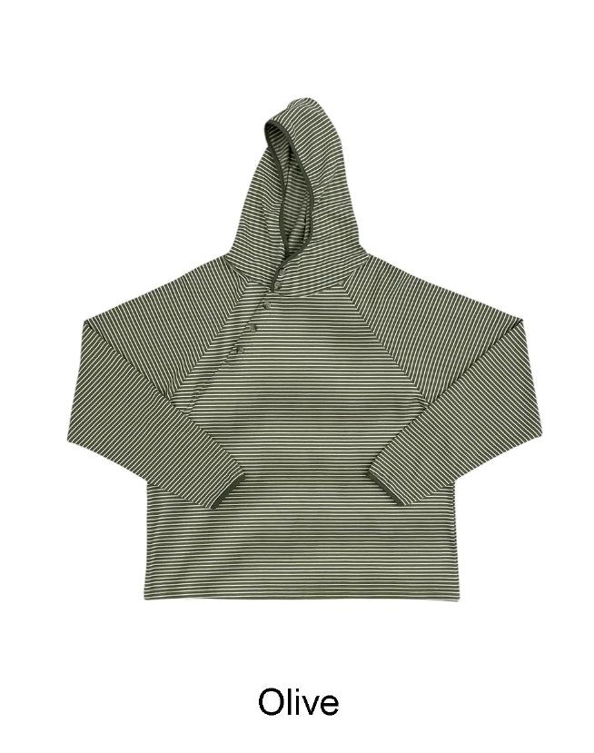 Lucael diagonal button hoodie
