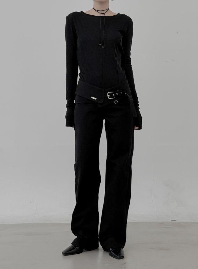 Outsole see-through long-sleeve tee