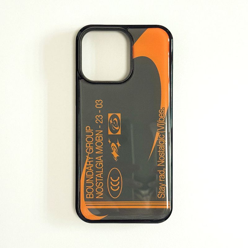 MEMORIESBOUNDARY（メモリーズバウンダリー）の「Dusty, Nostalgic Vibes Phone Case (DeepGreen/Orange)（Smartphone Accessories）」