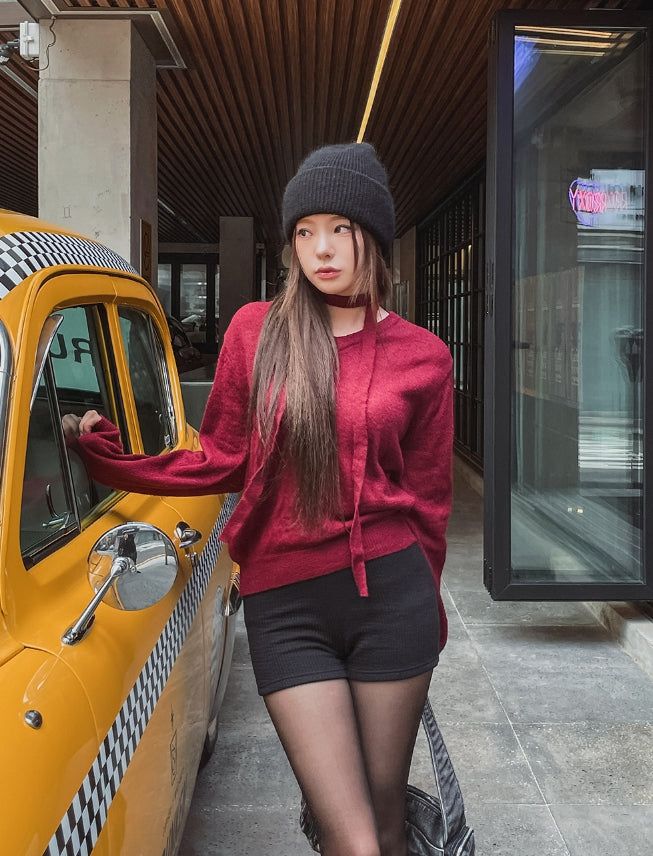 Koiz ribbed knitwear short pants