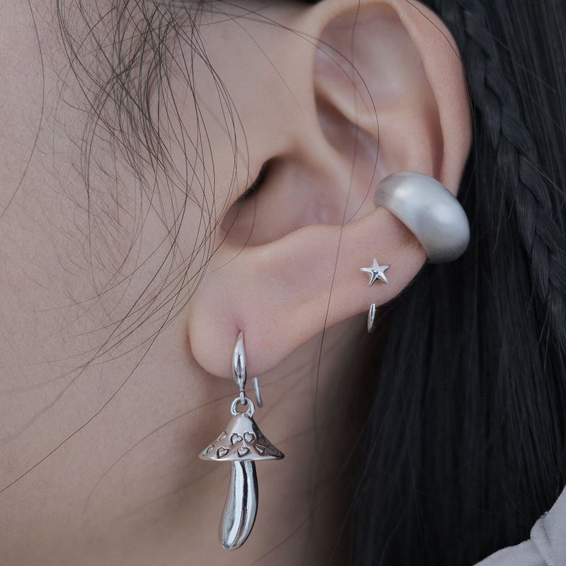 Umbrella mushroom earring