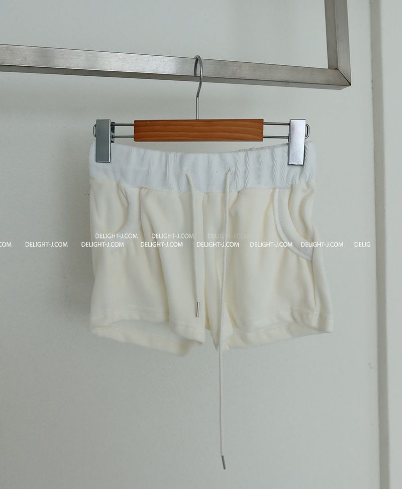 Velvet Low Slim Shorts
