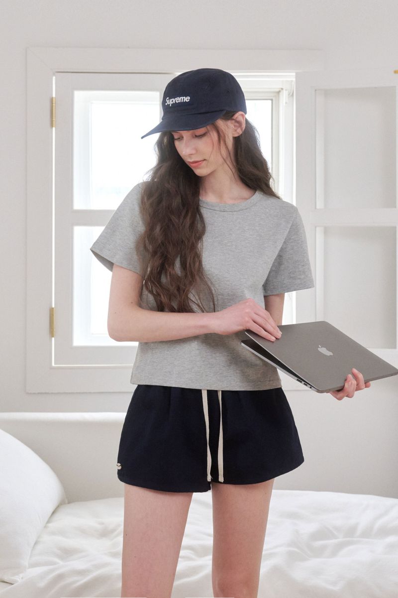 [MADE] Mirror, twill cotton shorts