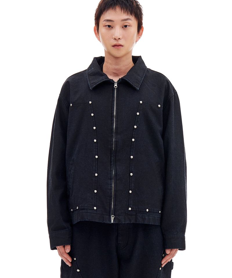 ARCHIVE BOLD（アーカイブボールド）の「STUD DENIM JACKET (BLACK)（Jackets/Outerwear）」