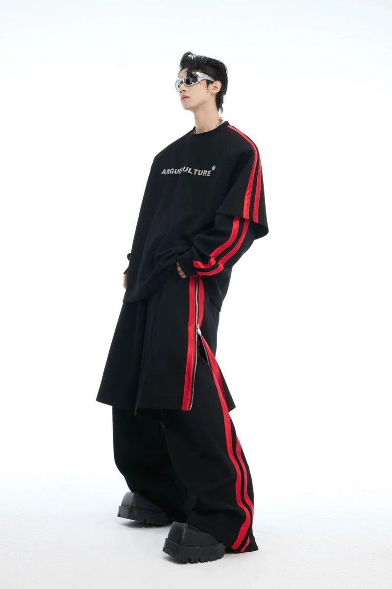 Colorblock Layered Crewneck Sweatshirt