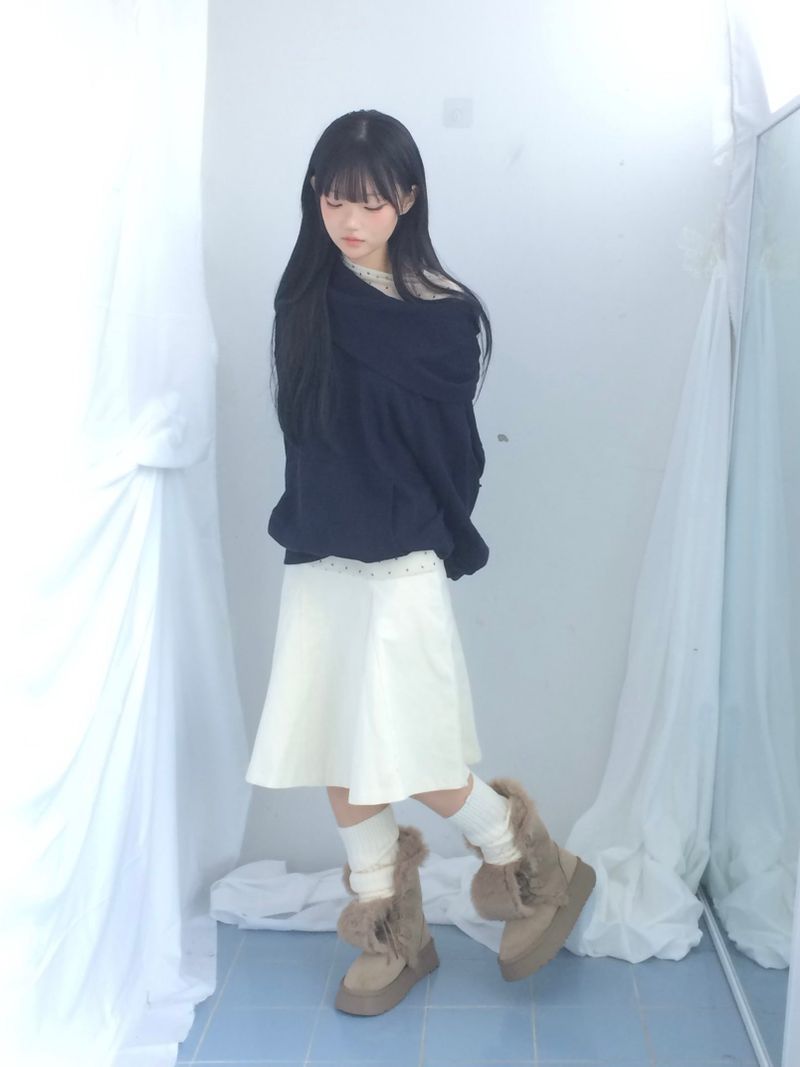 Suede Rabbit Fur Boots