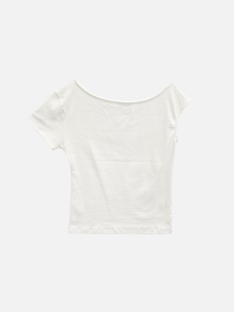 J One Shoulder Unbal Tee (3c)