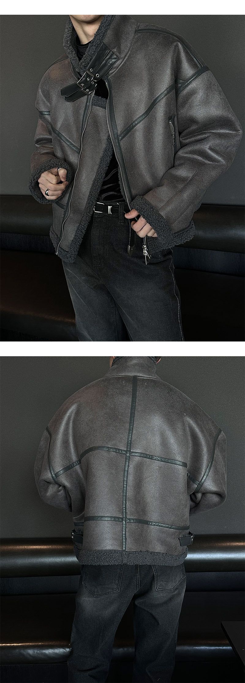 [F/W] Crack suede crop mustang(3color)