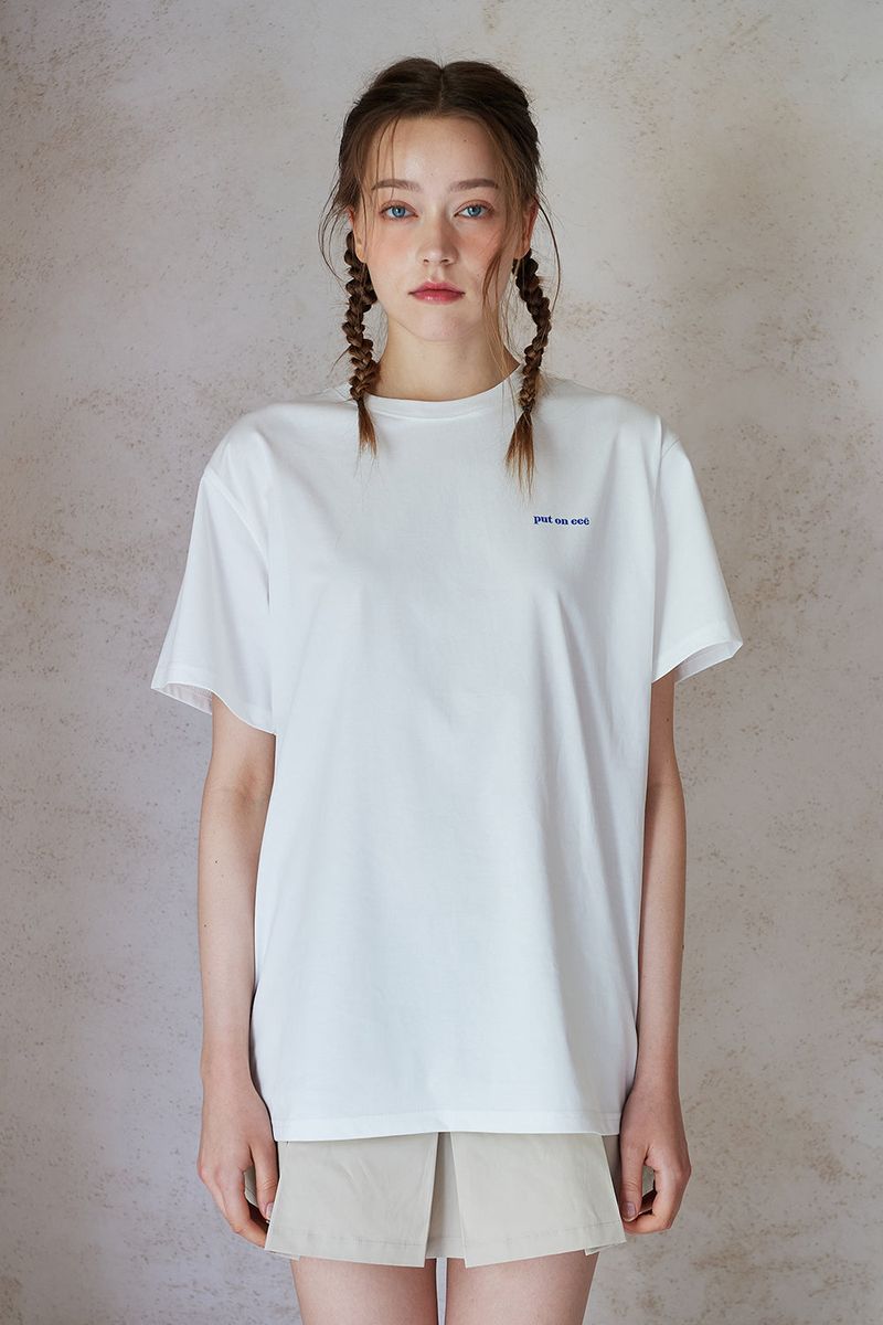 ROUND LOGO OVERSIZED T-SHIRTS_2COLORS