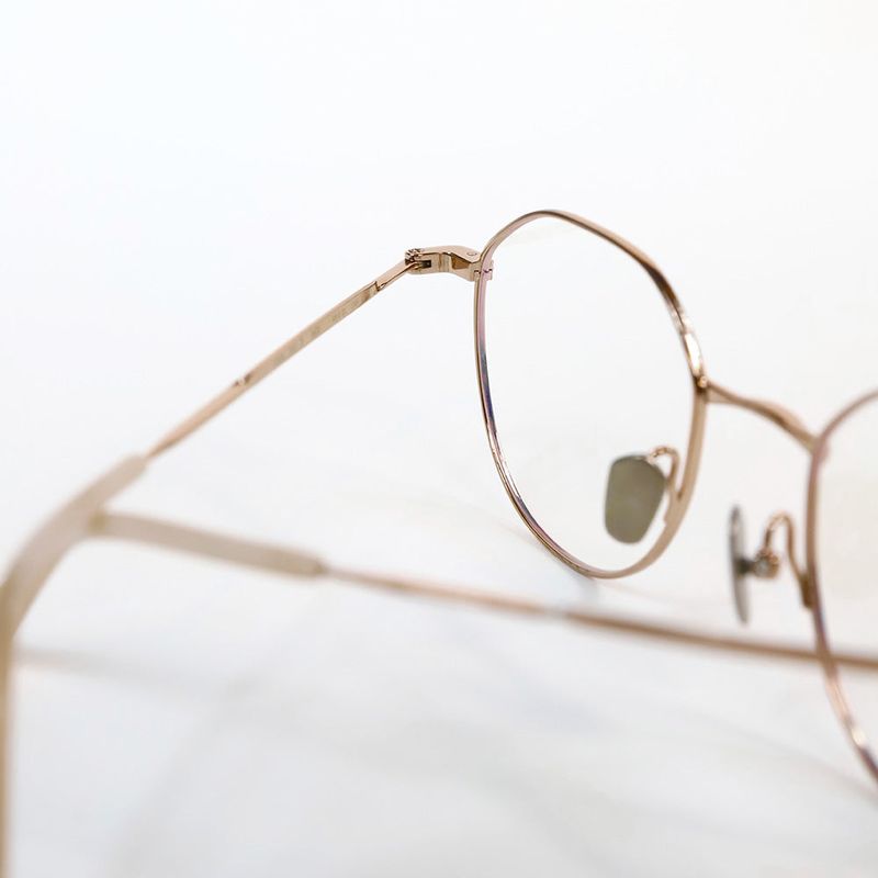 Knouun Round titanium glasses CODE. 101. D Rose Gold