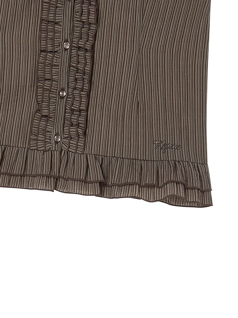 SQUARE BLOUSE BROWN