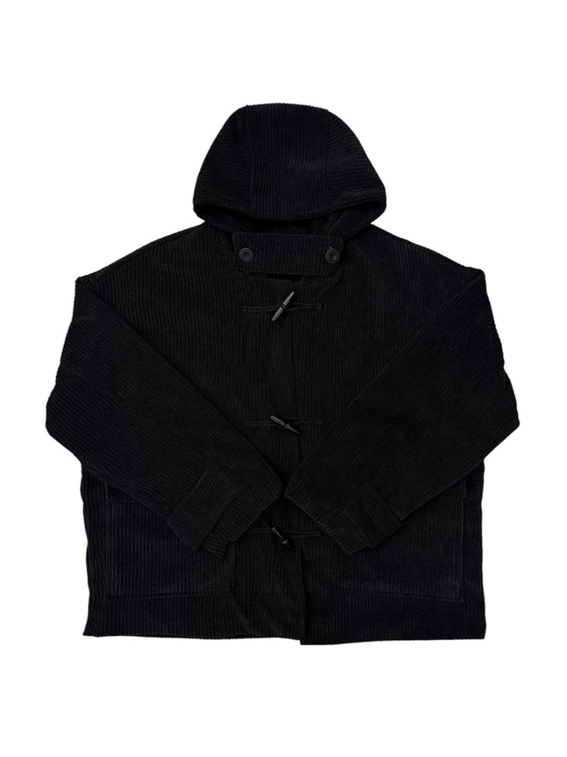 Ribbed Corduroy Duffle Coat (3 Colors)