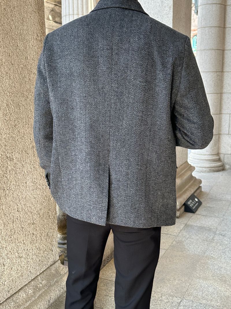 LMN Herringbone Wool Blazer (2 colors)