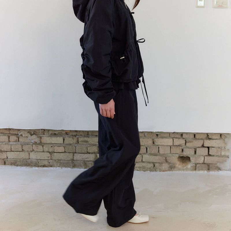 FRILL LAYERED PANTS / BLACK