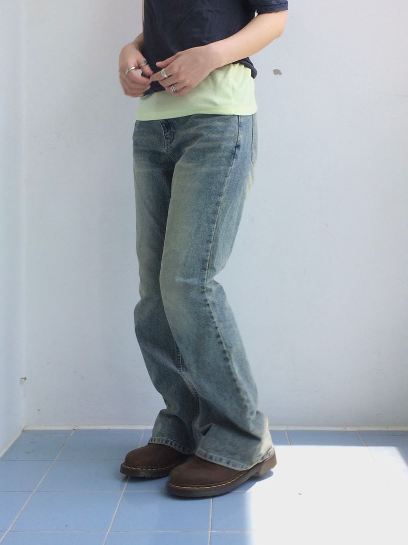 Vintage blue bootcut pants