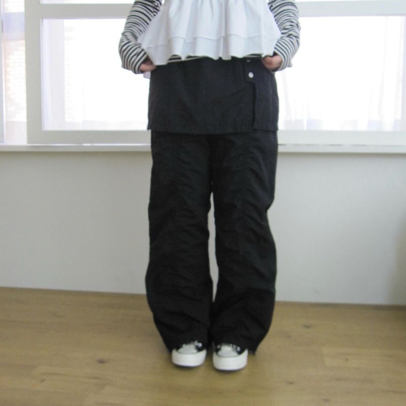 Shirred Skirt Pants
