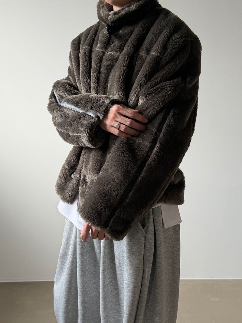 Leather line fur mustang(3color)