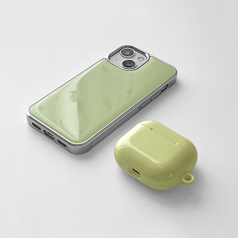 luminary green glossy airpods case
