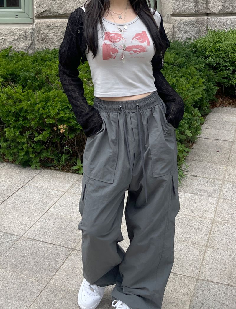 heenytsuki（ヒニツキ）の「nylon banding cargo wide pants（Pants）」