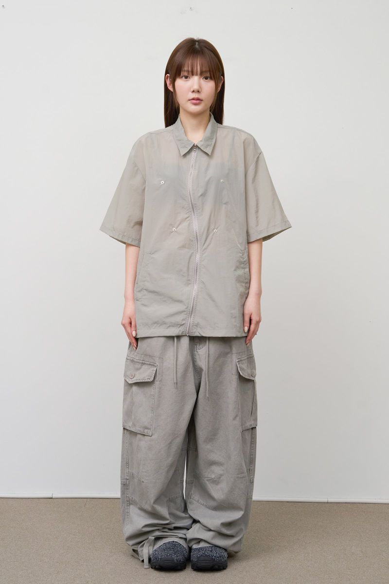 Log Curved Nylon Jacket