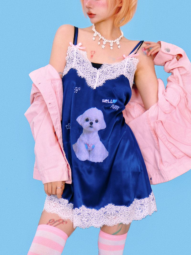 KUO（クーオ）の「パピー レース スリップドレス（ワンピース/ドレス）」