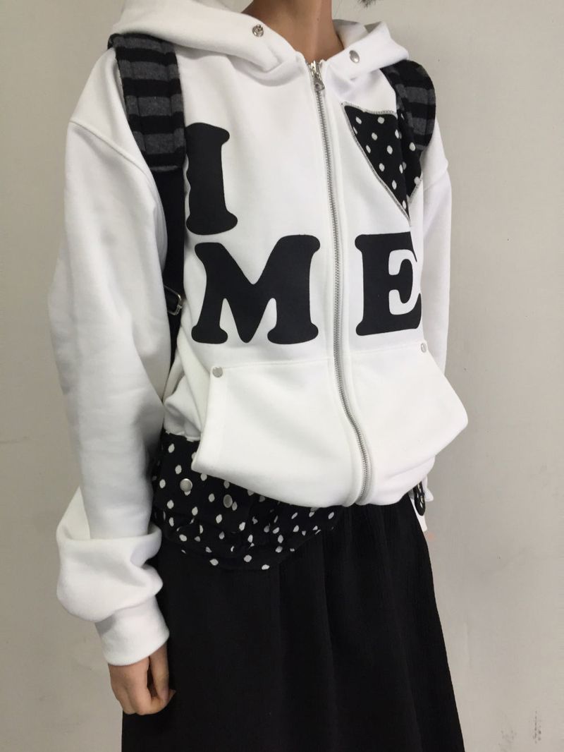 Love me!♥ hood zip-up (2color)